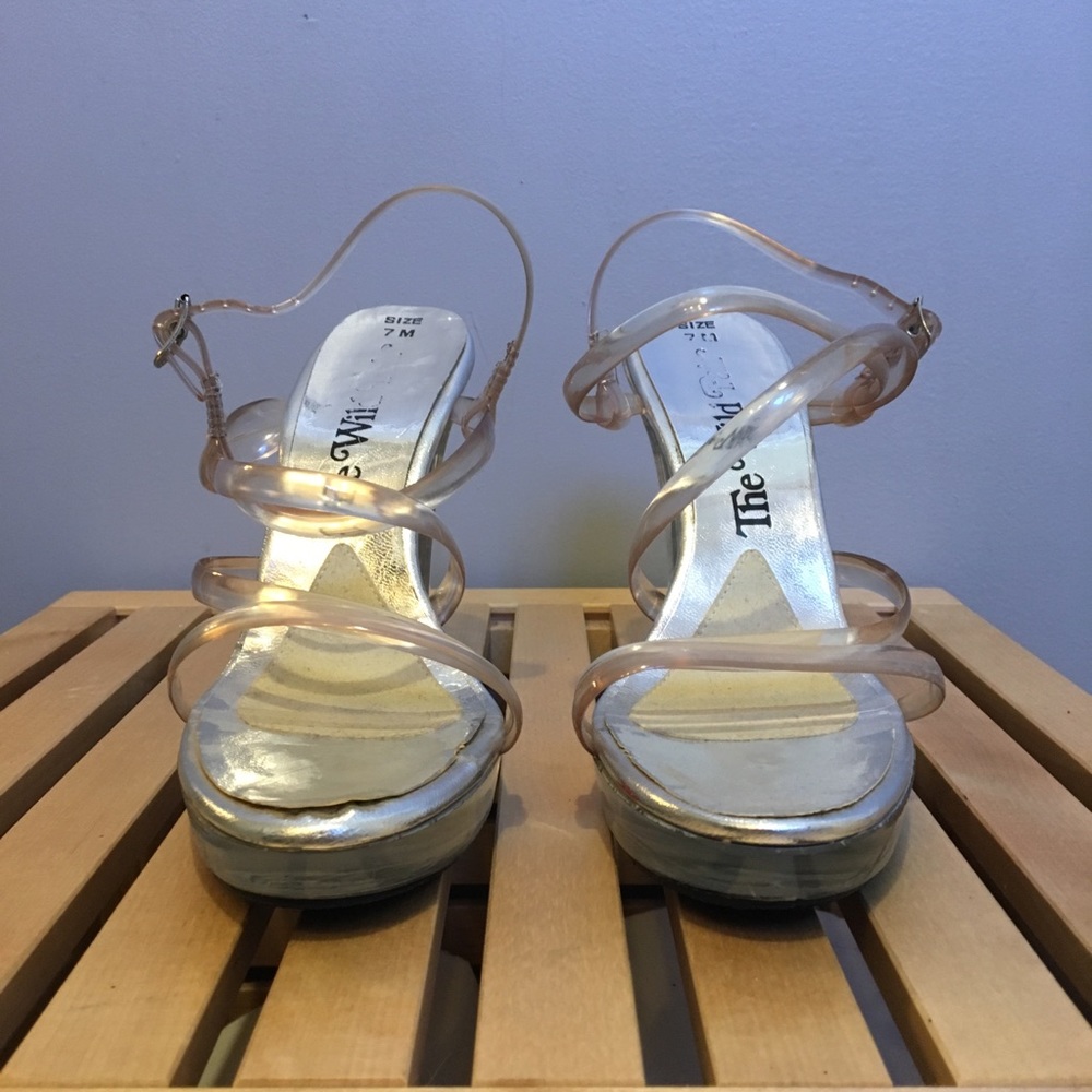 Clear Vintage Sandal Pumps